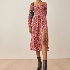 Reformation Cello midi dress size XS in print Flower girl